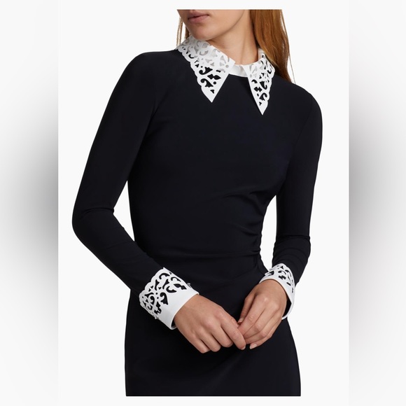 Chiara Boni La Petite Robe Elegant Black and White Women's Dress - Picture 3 of 5